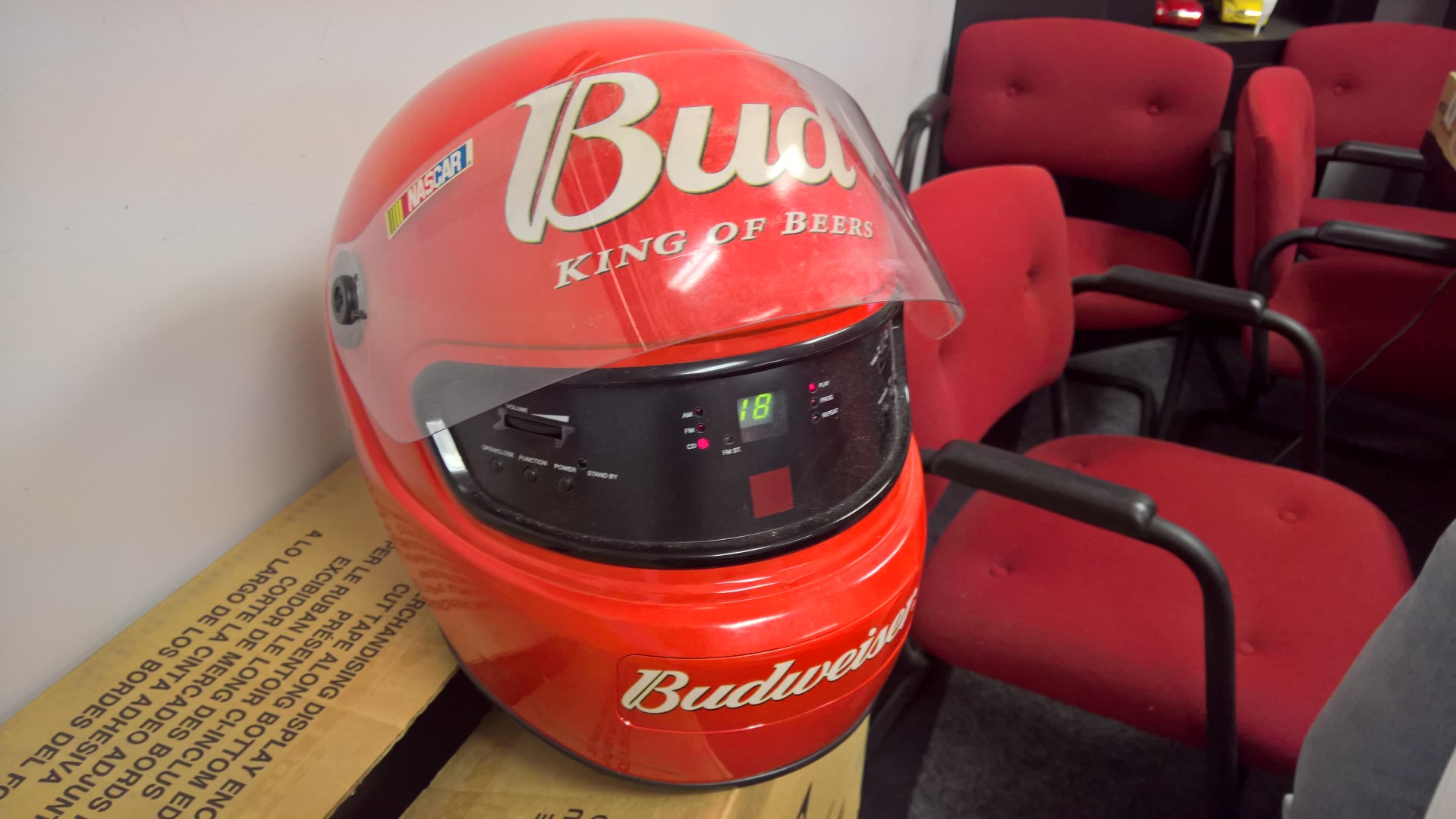Dale Jr. Budweiser AMFMCD Player Helmet Dale Earnhardt Chevrolet
